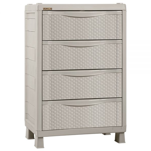 Armario Cajonero Rattan Taupe Rimax