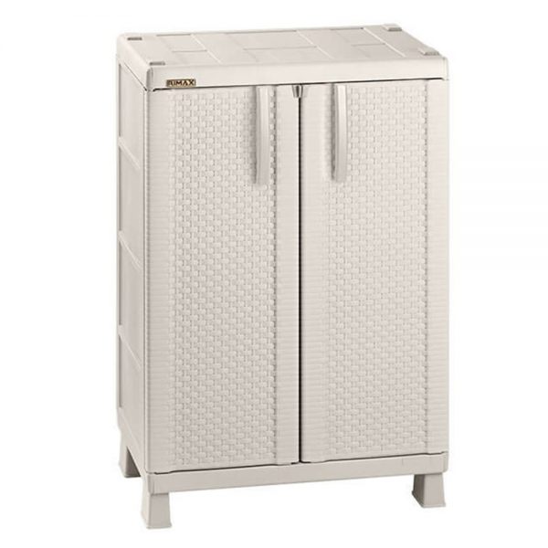 Armario Mediano Rattan Taupe Rimax