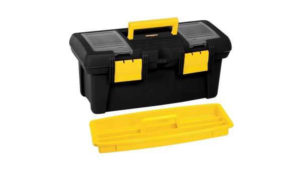 Caja Herramientas 18" Tapa Organizadora Negra Rimax