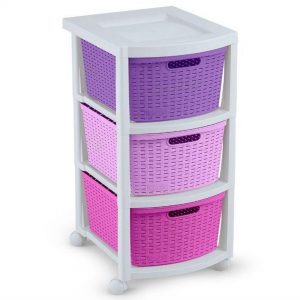 Cajonero Rattan 3G Lila Rosa Fucsia Rimax