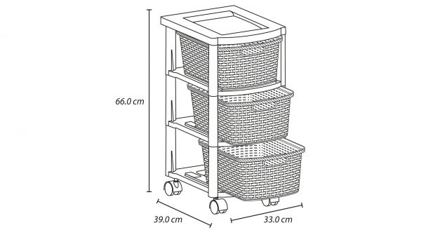 Cajonero Rattan 3G Mocca Rimax