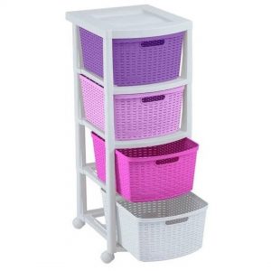 Cajonero Rattan 4G Lila Rosa Fucsia Rimax