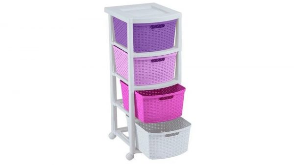 Cajonero Rattan 4G Lila Rosa Fucsia Rimax