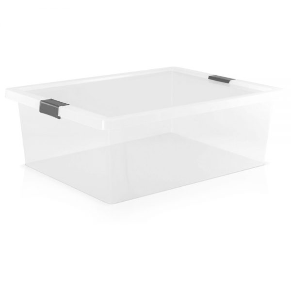 Caja Organizadora Con Broche 37 Lt Natural-Gris Estra