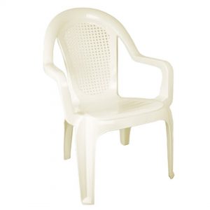 Silla Allure Con Brazo Beige Colplast