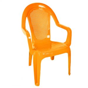 Silla Allure Con Brazo Naranja Colplast