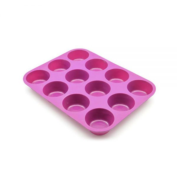 Molde De Silicone Para Ponqué 12 Unidades 29,5 X 22,5 X 3 Cm Morado Press