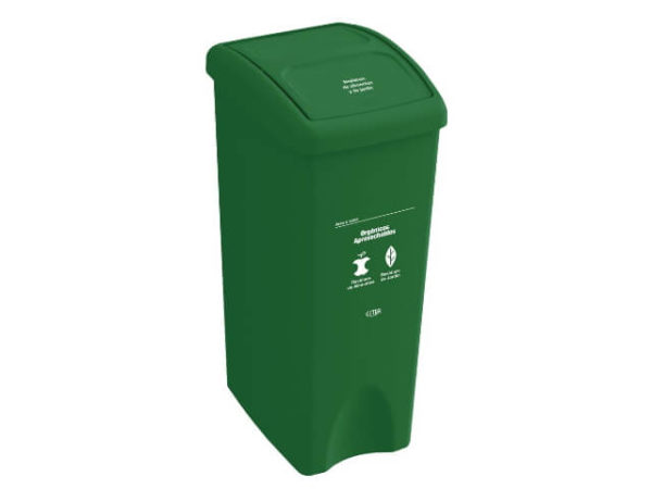 Papelera Vaivén Plana 53 Lt Verde Orgánico Aprovechable Estra