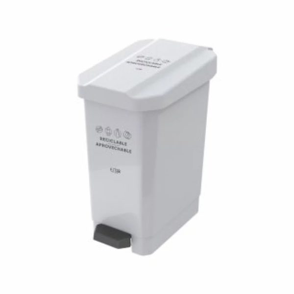 Papelera Estrabins Pedal 44 Lt Blanco Reciclable Aprovechable Estra