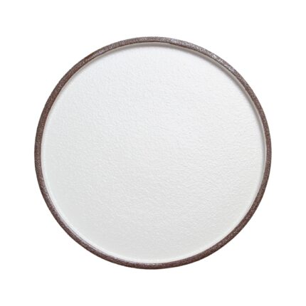 PLATO PANDO 28CM ARRECIFE-BASALTO BLANCO